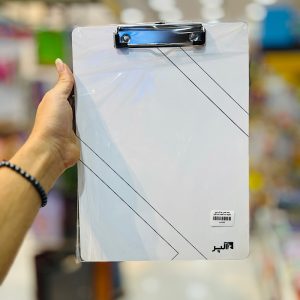 عکس تخته شاسی A4 آلپر طرح خطوط ساده سفید بدنه فلزی - شماره 4