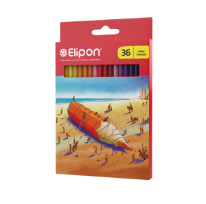 عکس مداد رنگی 36 رنگ الیپون Elipon جعبه مقوایی کد 8121710 - شماره 5