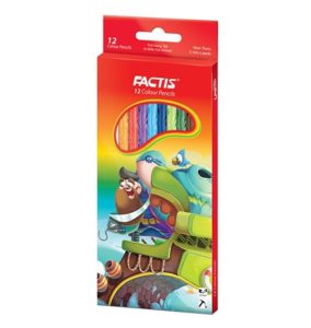 عکس مداد رنگی 12 رنگ جعبه مقوایی فکتیس FACTIS - شماره 10