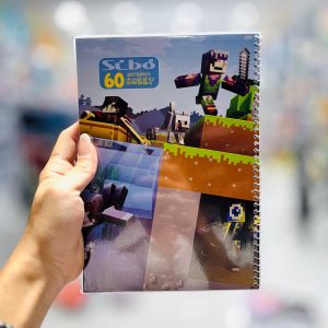 عکس دفتر 60 برگ مجلد مانکرافت آبی یخی سیبو کد F 31 - شماره 1