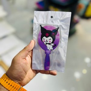 عکس آینه دسته دار چوبی طرح کرومی خوشحال - شماره 3