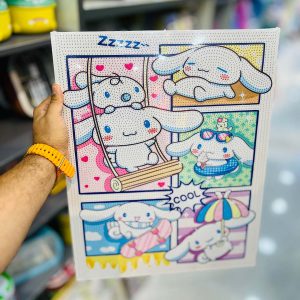 عکس نقاشی الماسی طرح سینمارول بازیگوش سایز 50 در 40 مدل بوم دار - شماره 3