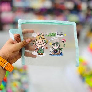عکس پوشه توری سایز A5 طرح لبوبو رنگ سبز - شماره 2