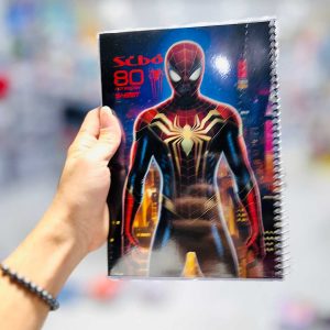 عکس دفتر 80 برگ طرح مرد عنکبوتی ایستاده سیبو کد M 29/2 - شماره 6