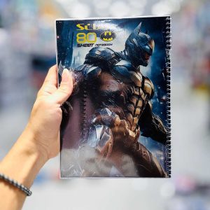 عکس دفتر 80 برگ طرح بتمن فیس مشکی سیبو کد M 29/2 - شماره 1