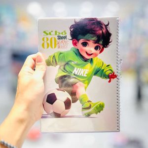 عکس دفتر 80 برگ طرح پسر فوتبالی سبز سیبو کد M 40/2 - شماره 4