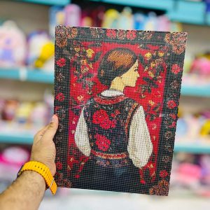 عکس نقاشی الماسی طرح ونگوگ دختر اصیل ایرانی سایز 30 در 40 مدل بوم دار - شماره 5