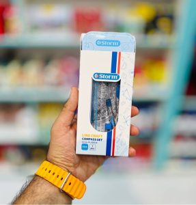 عکس پک خط کش و پرگار فلزی استورم مدل Line Craft هفت دهم کد 650130 رنگ آبی - شماره 12