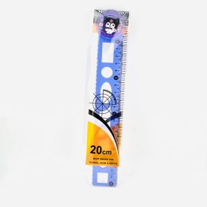 عکس خط کش ژله ای 20 سانت UNIK مدل چراغ دار طرح کرومی بنفش - شماره 2