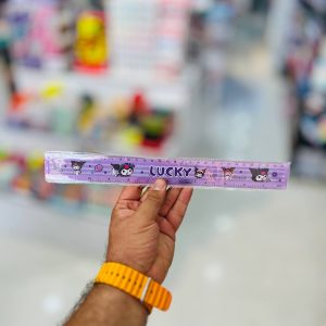 عکس خط کش 30 سانتی لوکی LUCKY طرح کرومی بنفش - شماره 5