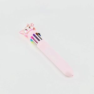 عکس خودکار 10 رنگ کرومی کریستالی Cute Pen رنگ صورتی - شماره 9