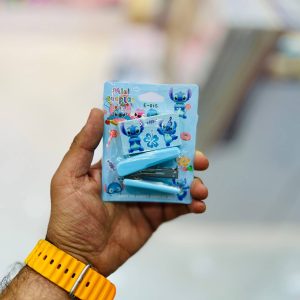 عکس منگنه فانتزی مینی استپلر همراه با سوزن رنگ آبی - شماره 1