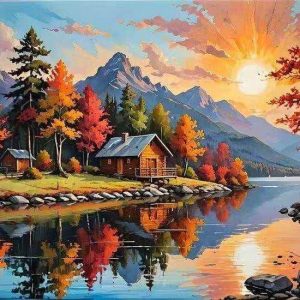 عکس نقاشی الماسی طرح بزرگسال 30در40 کد T17 - شماره 9