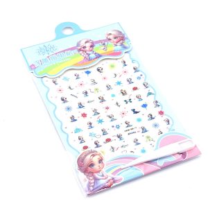 عکس استیکر ناخن فانتزی کودکانه طرح فروزن آبی کد 34416 - شماره 14