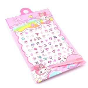 عکس استیکر ناخن فانتزی کودکانه طرح مای ملودی صورتی کد 34416 - شماره 9