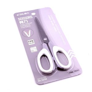 عکس قیچی دسته سیلیکونی دی ال DL سایز 16 سانتی رنگ طوسی کد 3250 - شماره 7