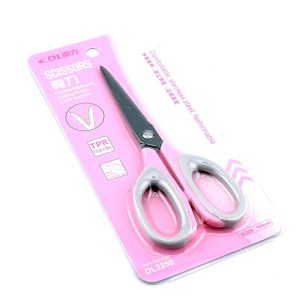 عکس قیچی دسته سیلیکونی دی ال DL سایز 16 سانتی رنگ صورتی کد 3250 - شماره 9