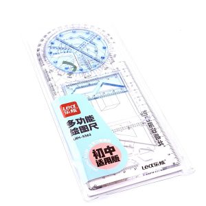 عکس خط کش اشکال هندسی لئوکس LEOX رنگ آبی کد 5363 - شماره 5