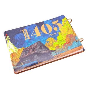 عکس سررسید کلاسیک 1405 سویل SEVIL مدل رینگی طرح کلبه ونگوگ کد 322 ابعاد 20 در 14 - شماره 10