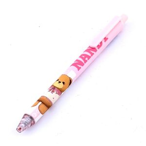 عکس خودکار فشاری فانتزی ناندی NANDI طرح تدی رنگ صورتی روشن 3303 - شماره 14
