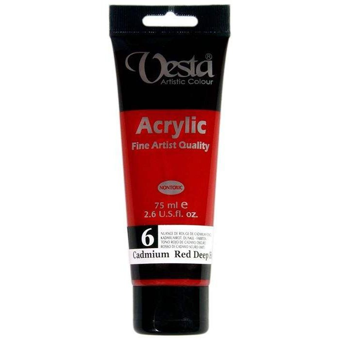 تصاویر رنگ اکریلیک وستا VESTA رنگ Cadmium Red Deep Hue شماره 6 رنگ اکریلیک وستا VESTA رنگ Cadmium Red Deep Hue شماره 6