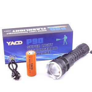 عکس چراغ قوه حرفه ای شارژی و باطری خور YACD دو حالته مدل P90 - شماره 14