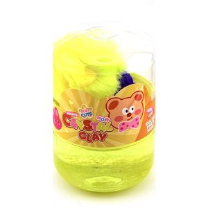 عکس اسلایم و جاسوئیچی دوتایی کریستال کلی Crystal Clay طرح جغد زرد کد 7877 - شماره 3