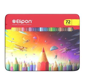 عکس مداد رنگی 72 رنگ الیپون Elipon جعبه فلزی - شماره 9
