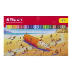 عکس مداد رنگی 36 رنگ الیپون Elipon جعبه فلزی - شماره 10