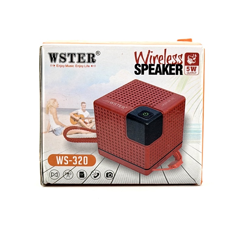 تصاویر مینی اسپیکر وستر Wster کد WS-320 رنگ قرمز مینی اسپیکر وستر Wster کد WS-320 رنگ قرمز