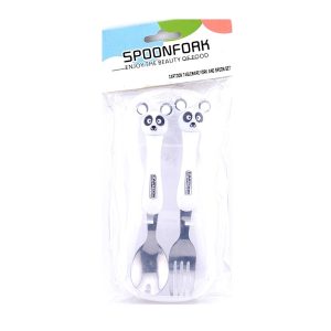 عکس ست قاشق چنگال فانتزی اسپونفورک SPOONFORK طرح پاندا موشی - شماره 5