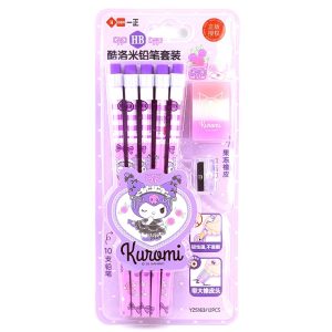 عکس ست 12 عددی مداد سیاه پاکن و تراش اچ بی HB طرح کرومی کد 5163 - شماره 14