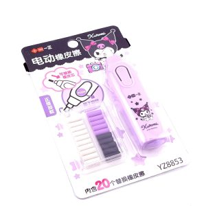 عکس پاک کن برقی فانتزی کرومی همراه یدک 20 عددی کد 8853 - شماره 13