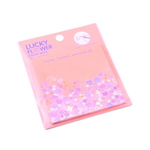عکس استیکی نوت فانتزی لوکی فلاور LUCKY FLOWER سایز 7 در 7 رنگ صورتی کد 231 - شماره 11