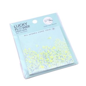 عکس استیکی نوت فانتزی لوکی فلاور LUCKY FLOWER سایز 7 در 7 رنگ سبزآبی کد 231 - شماره 5
