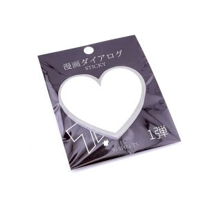 عکس استیکی نوت فانتزی سیاه و سفید طرح قلب 30 برگی سایز 11 در 9 کد 0579 - شماره 1