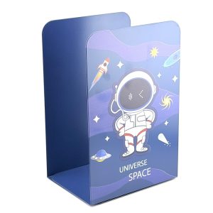 عکس نگهدارنده کتاب فلزی (شلف) طرح فضانورد رنگ سرمه ای UNIVERSE SPACE بسته 2 عددی - شماره 7