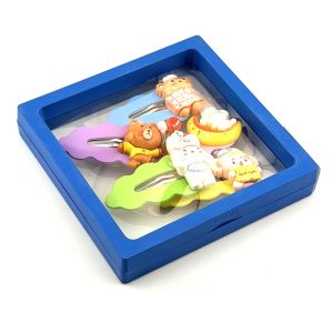 عکس گیره مو بسته 5 عددی رنگ آبی - شماره 8