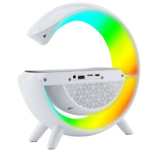 عکس چراغ خواب اسپیکردار همراه وایرلس شارژی مدل G کد BT2301 - شماره 5