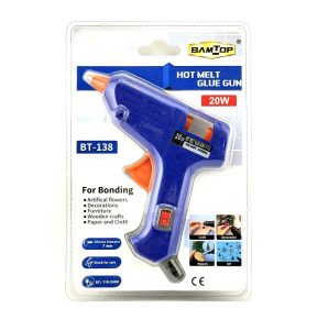 عکس تفنگ چسب حرارتی بامتاپ BAMTOP مدل 20 وات رنگ آبی کاربنی کد BT-138 - شماره 5