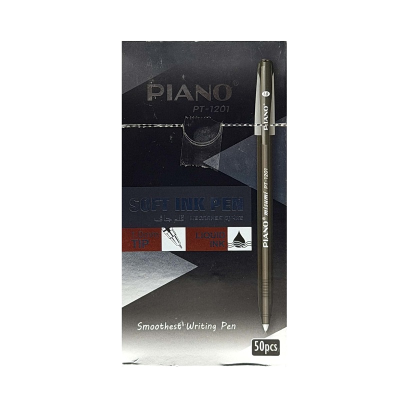تصاویر خودکار 1.0 میل پیانو PIANO کد PT-1201 رنگ مشکی (بسته 50عددی) خودکار 1.0 میل پیانو PIANO کد PT-1201 رنگ مشکی (بسته 50عددی)