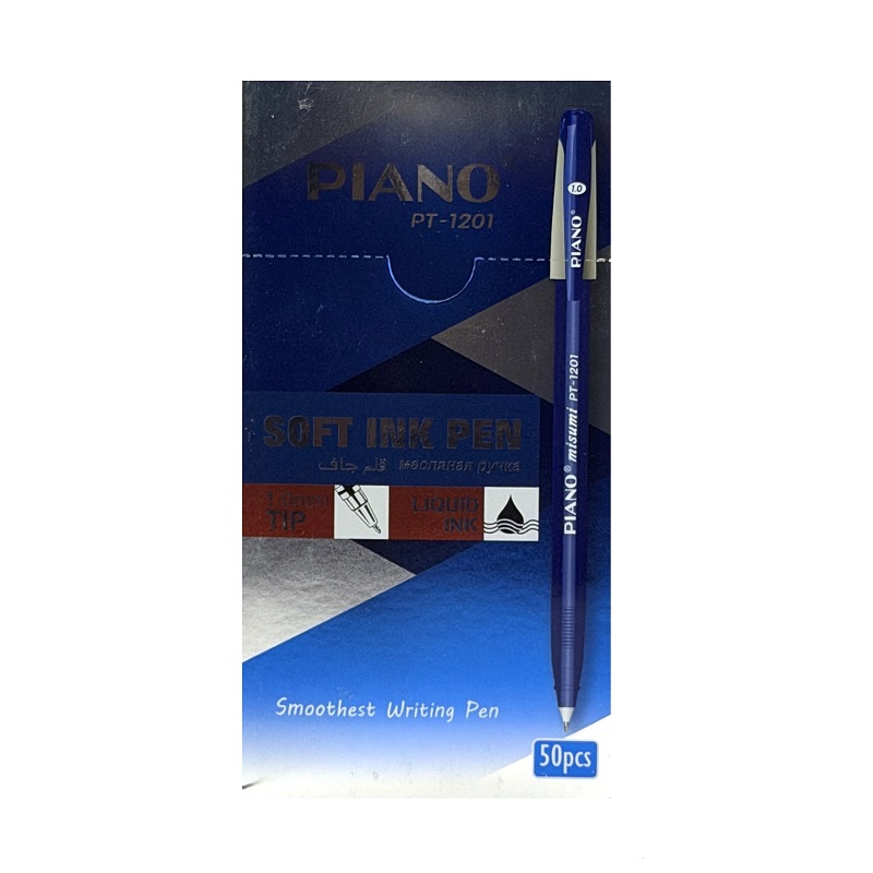 تصاویر خودکار 1.0 میل پیانو PIANO کد PT-1201 رنگ آبی (بسته 50عددی) خودکار 1.0 میل پیانو PIANO کد PT-1201 رنگ آبی (بسته 50عددی)