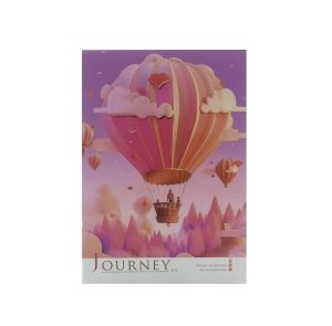 عکس دفتر یادداشت فانتزی کوچک ژارنی JOURNEY طرح بالن صورتی سایز 11 در 8 - شماره 8