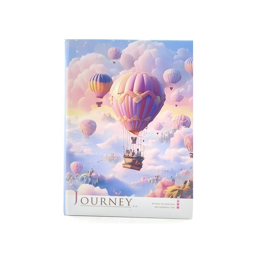 تصاویر دفتر یادداشت فانتزی کوچک ژارنی JOURNEY طرح بالن بنفش سایز 11 در 8 دفتر یادداشت فانتزی کوچک ژارنی JOURNEY طرح بالن بنفش سایز 11 در 8
