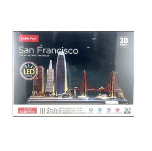 عکس پازل سه بعدی CubicFun مدل شهر سانفرانسیسکو همراه با چراغ LED - شماره 7