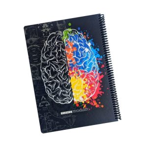 عکس دفتر 100 برگ جلد سخت دات نوت dotnote مدل Science طرح روانشناسی رنگ مشکی سایز 17 در 23 - شماره 15