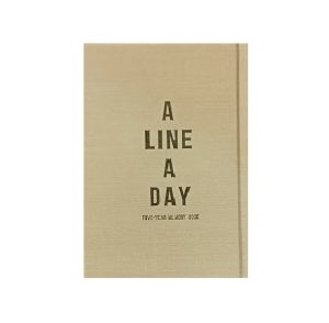 عکس دفتر خاطرات سالیانه جلد سخت دات نوت dotnote مدل A LINE A DAY طرح کتان کرم (15 در 21) - شماره 4