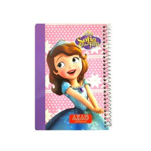 عکس دفتر یادداشت 50 برگ شومیز آزاد AZAD مدل سیم بغل طرح سوفیا کد 06 (سایز 11 در 17) - شماره 6