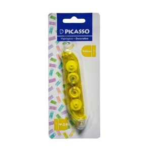 عکس هایلایتر و دکوریشین پیکاسو PICASSO مدل دو سر کد 2020 رنگ زرد - شماره 5