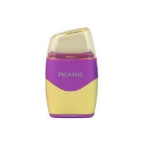 عکس تراش و پاک کن بزرگ پیکاسو PICASSO مدل دو رنگ بنفش زرد کد 308324 - شماره 10